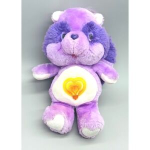 Kenner Care Bears Cousins Bright Heart Raccoon Purple Plush 1984  61960